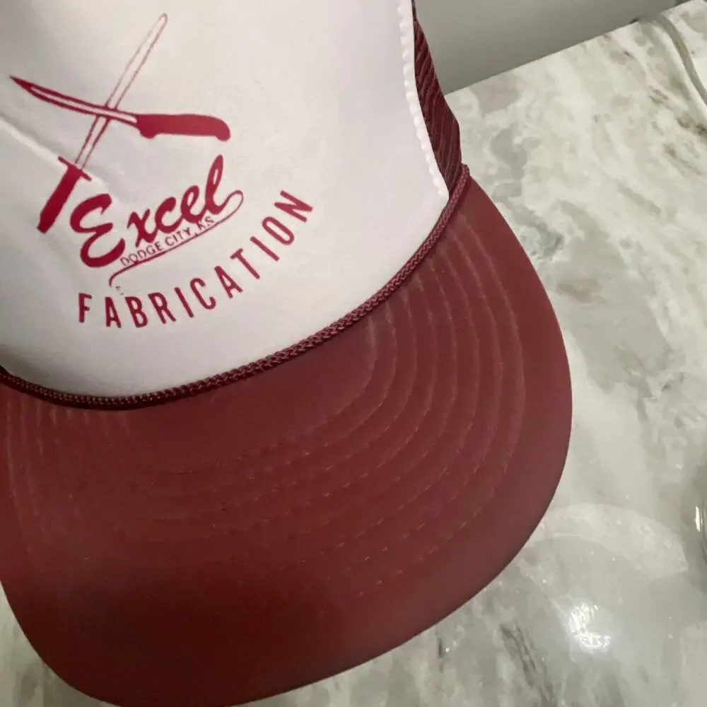 Excel Fabrication Trucker SnapBack Cap Maroon OS Adjustable Nissin